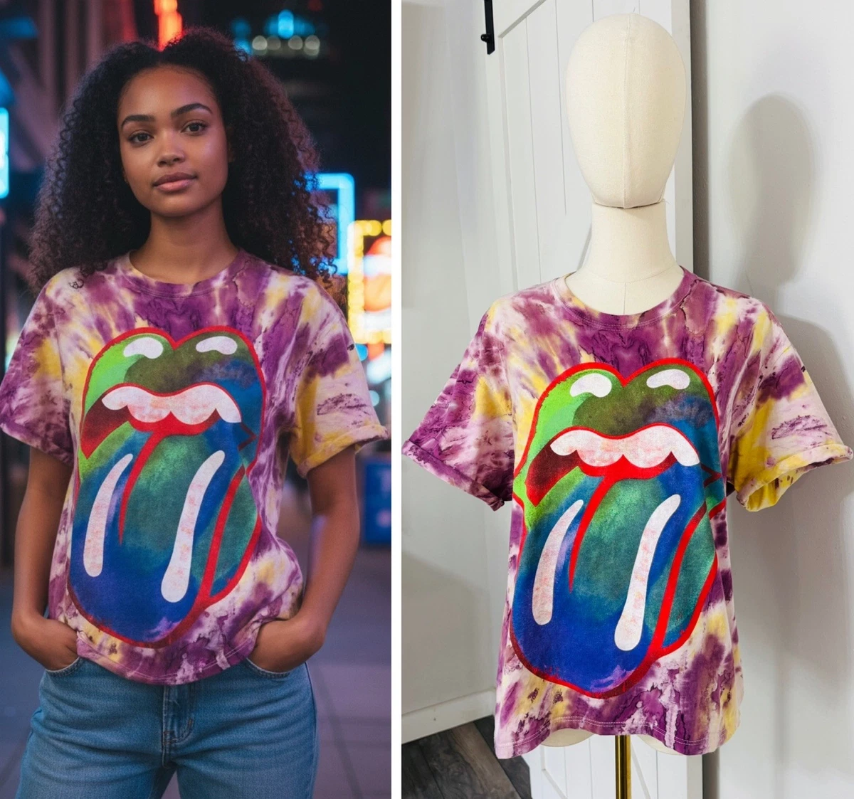 アリスアンドオリビア Tシャツ XS ALVERA EMBELLISHED TEE in BLACK MULTI | ALICE + OLIVIA