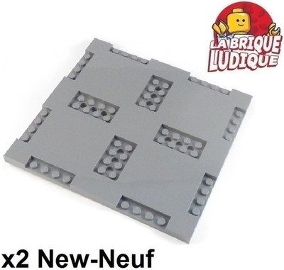 Lego 2x Stein Brick Modified 16x16 2/3 glatte Platte Straße Straße dunkelgrau 69958