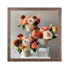 Capcillin 20x20 Picture Frame, Rustic Brown Poster Frame, Composite Wood with...