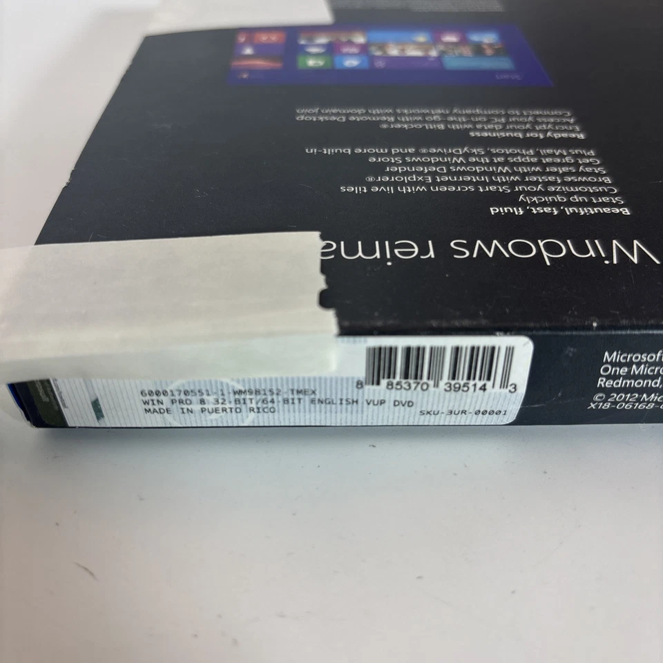 Microsoft Windows 8 Pro Version 32Bit & 64Bit DVD WIN 8 english Version w/ Key - Image 3 of 4