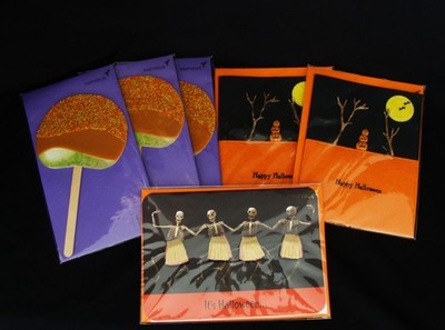 Lot of 6  Papyrus & 4 Other Brand Halloween Greeting Cards Lot LOOK