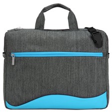 Professional 15" Laptop Messenger Bag - Padded Nylon Wave Crossbody for Work