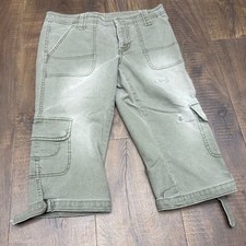 Vintage Y2K American Eagle Green Cargo Pants Size 2 mid rise woman's