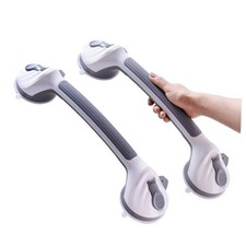 Shower Grab Bars for Seniors 2 Pack,16.8" Suction Shower Handle with Gray