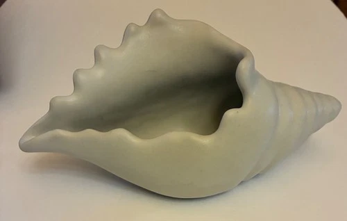 Van Briggle White Cornicopia Vase 9 inches Long