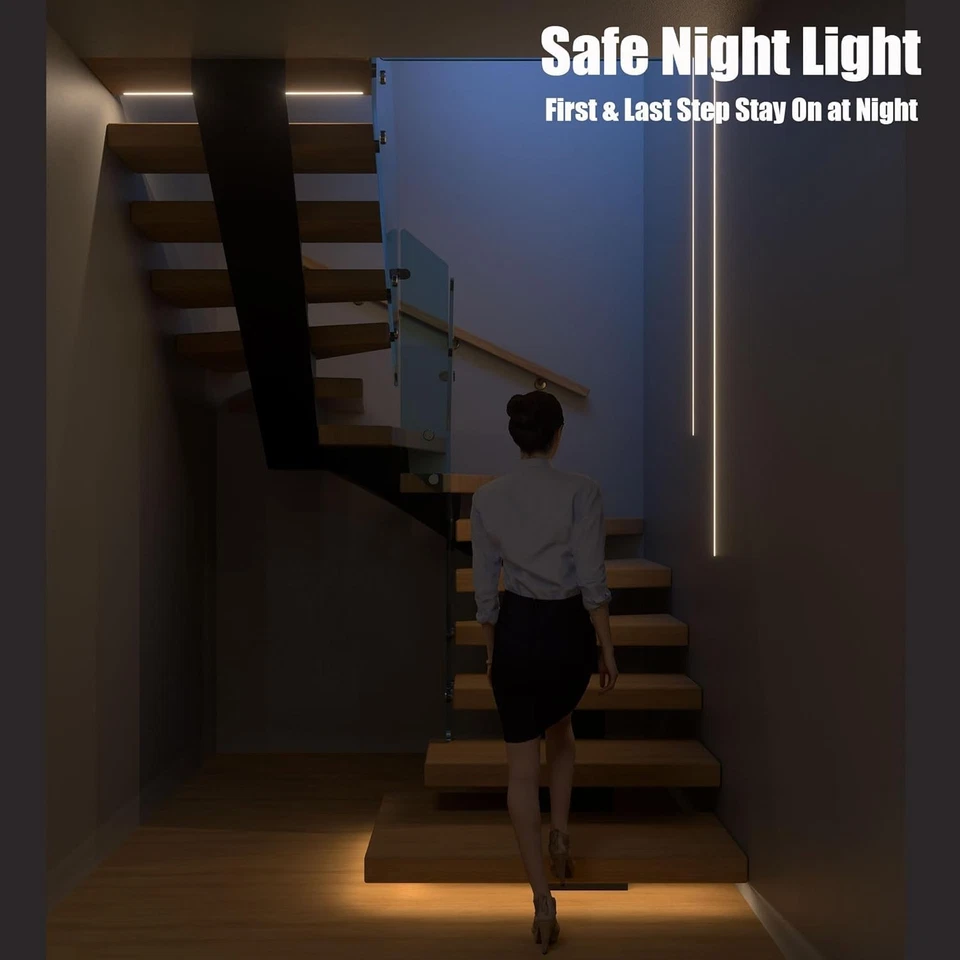 20 Stair Light Intelligent Motion Sensor LED Stair Lighting Kit 3000K Step Light - Image 3 of 4