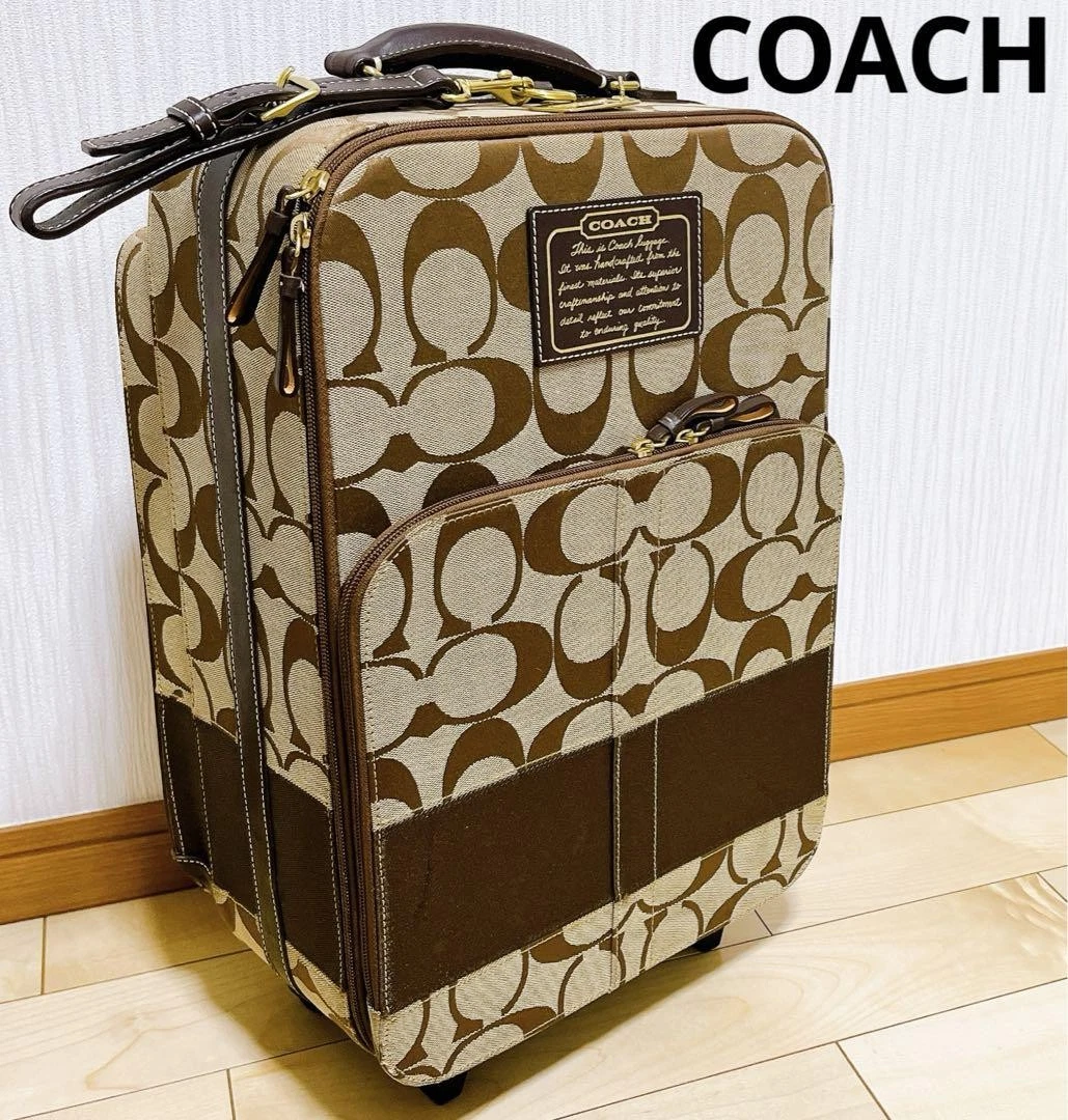 Borsa da viaggio Coach 20 pollici con scomparti portaoggetti usata delicatamente