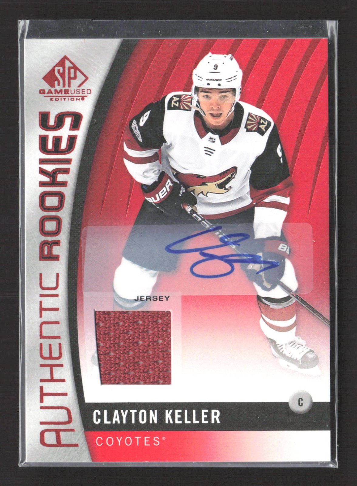2018 Upper Deck SP Game Used Authentic Rookies Clayton Keller #100 Jersey Auto
