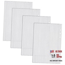 4pcs A5 Binder Cover 6 Ring Clear Stripe Acrylic Notebook Cover Transparent