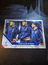 2021-22 Topps UEFA stars align in paris-Lionel Messi,Mbappe,Neymar-No.2