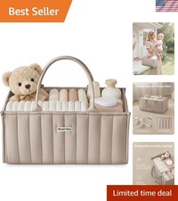 Baby Diaper Caddy Organizer, Stylish Storage Basket for Newborn Essentials an...