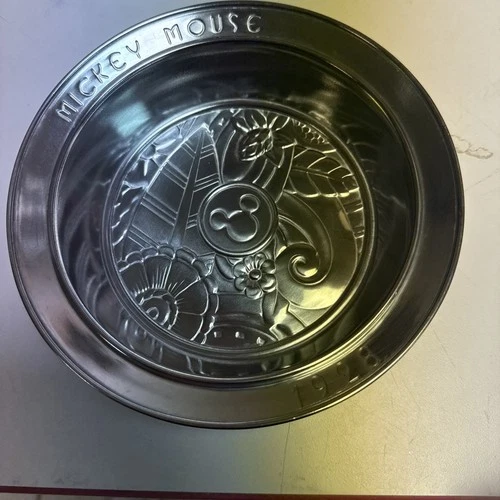 Walt Disney Mickey Mouse 1928 Metal Childs Rimmed Bowl Dish