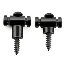  Pro Steel Barrel Style String Guides Trees Retainers for Electric Guitar Black