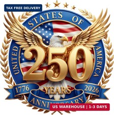 2pcs American Flag Car Stickers and Decals, USA 250th Anniversary Merchandise, P