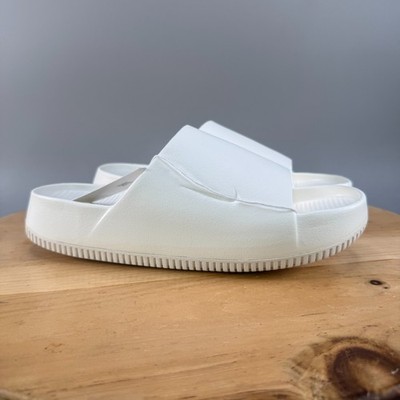 Nike Calm Slide Womens Size 10 Sandals Sail White Comfort Slip