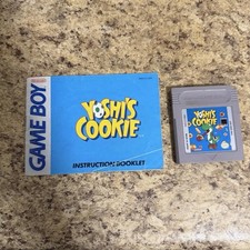Yoshi's Cookie (Nintendo Game Boy, 1993) Video Game Cartridge & Manual