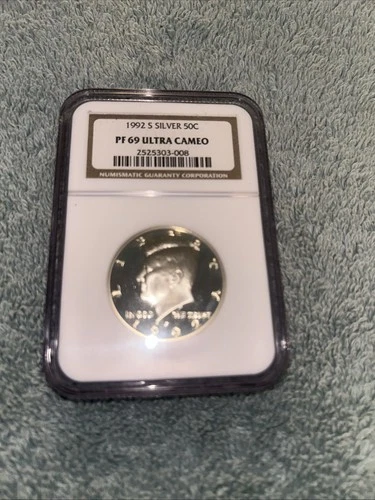 1992-S Silver Proof Kennedy 50c Half Dollar Coin NGC PF 69 ULTRA CAMEO 🇺🇸🇺🇸