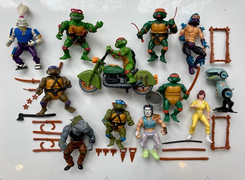 TMNT Lot of 12 Vintage Teenage Mutant Ninja Turtle Action Figures 1988/89