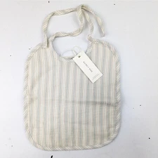 Quincy Mae Light Blue/Cream Striped Bib - One Size