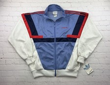 NWT Vintage 80s Adidas Spellout Track Top Jacket Hip Hop Zip Sweatshirt Size M