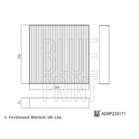 Blue Print ADBP250171 Filter, Innenraumluft FüR BYD