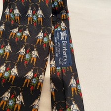 Burberry  s Silk neck tie made in England