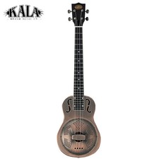 Kala Brushed Copper Tenor Resonator Ukulele with Bag KA-RES-BCR-T-E