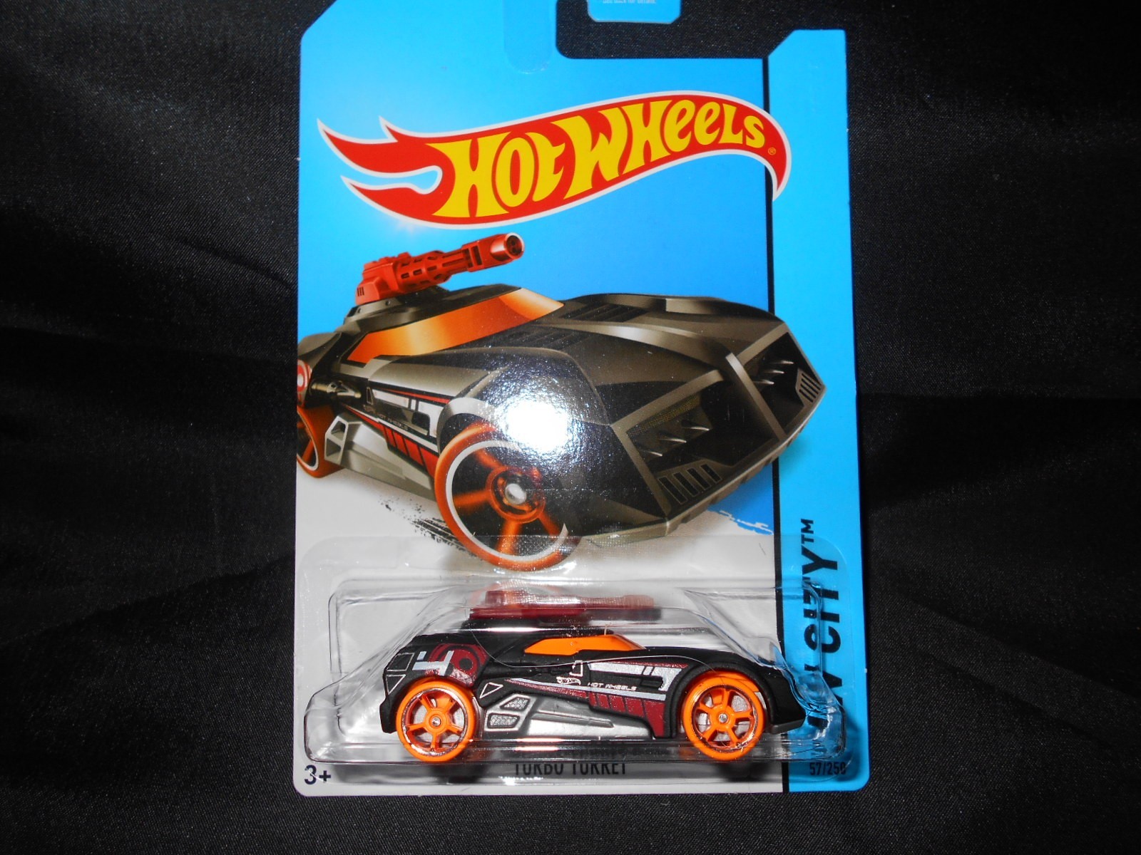 HW HOT WHEELS 2014 HW CITY #57/250 TURBO TURRET TANK HOTWHEELS BLACK VHTF