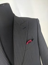 Joseph Abboud Peaked Lapel 100% Wool Suit Made In the USA 2 Btn 2 Vents 40 Reg
