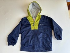 Vintage Nike Hooded Youth Jacket Coat Full Zip Blue Size Small Lined Y2K