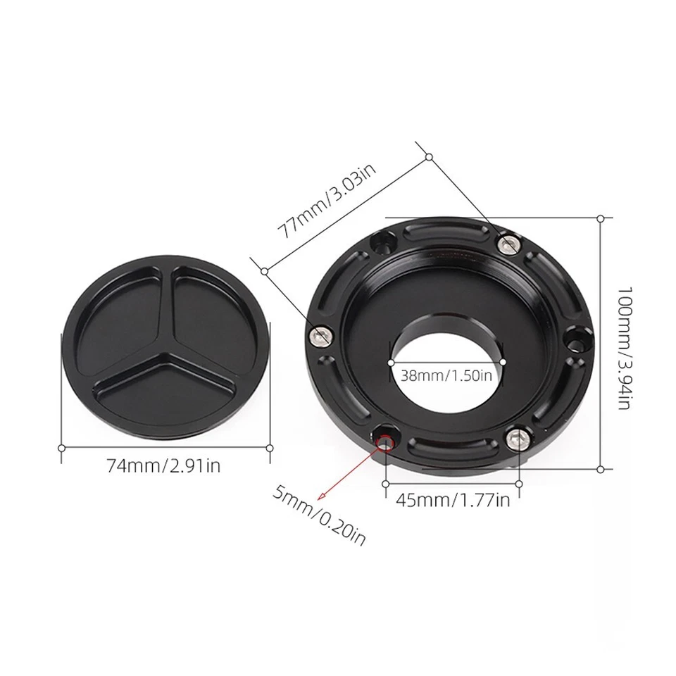 Cubierta de tapa de tanque de combustible de gasolina CNC para Triumph Daytona 675/R 955i Street Triple 675 r Foto 2 de 4