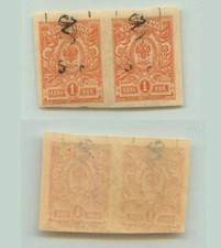 Armenia  1920 SC 168 mint, black Type F or G, horiz. pair. e9452