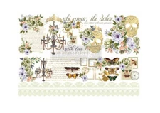 New! Redesign With Prima "With Love, Skully" Decor Transfer, Rub On Image Decal