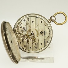 Rare Antique Silver Pocket Watch Men's no fusee duplex chronometer repeater RAR