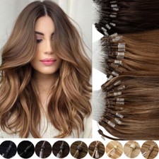 Thick 100s Micro Links Micro Loop Rings 100 Real Human Hair Extensions Brown 1g