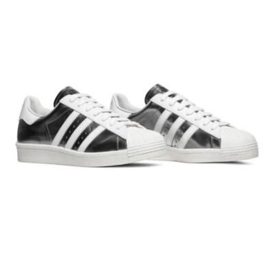 Prada x adidas Superstar Silver Metallic FX4546 Men's Size 9.5