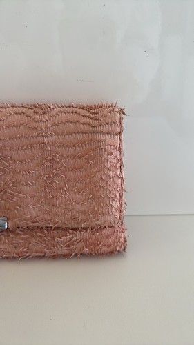 Loeffler Randall SEHR SELTEN Tab Bag Leder Clutch Fransen rosa Kette Crossbody - Bild 4 von 13