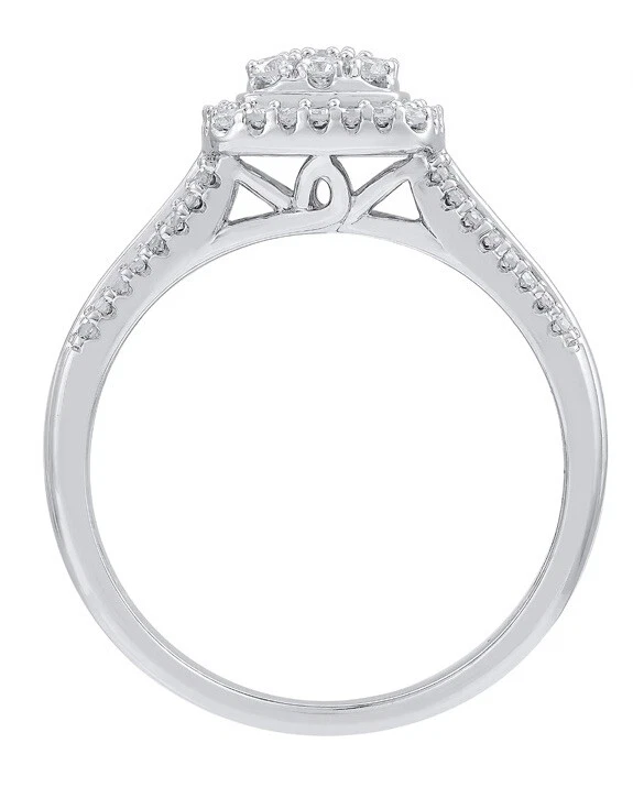 Brilliance Fine Jewelry Sterling Silver 1/2 CT Lab Grown Diamond Engagement Ring - Image 2 of 4