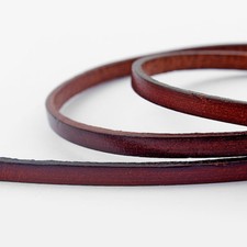 3Meters 4x2mm Brown Flat Real Genuine Leather Cord DIY Necklace Bracelet Craft