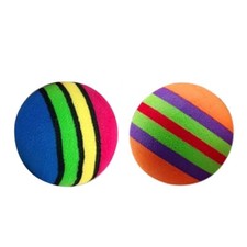 10Pcs EVA Rainbow Balls Throwing Fun Interactive for Play Chewing Rattle Scratch