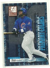 2001 Donruss Elite Primary Colors Blue #PC21 Sammy Sosa sn # 181/200
