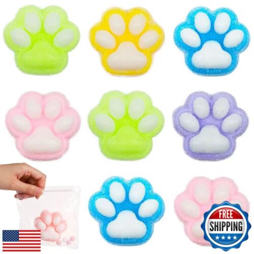 5 Pack Squishy Cat Paw Squeeze Toys, Cute Kawaii Squishies Sensory Mochi Toys