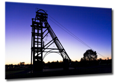 Leinwand Bild Australien Outback Opal Mine Sonnenunterg