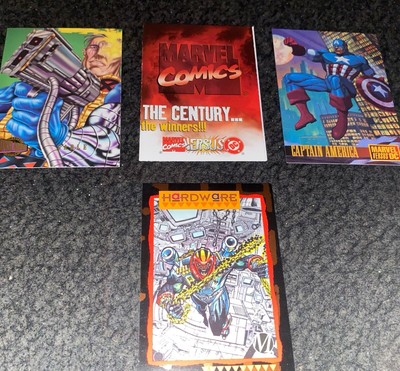 1995 DC VS Marvel Card Uncut Ballot Promo/ Onslaught Cable/ Capt. America/ DC