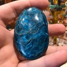 Blue Apatite Crystal Stone Rack Healing Crystals Yoga Reiki Meditation 2" ZENDA