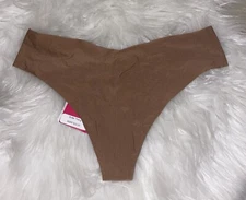 Commando Womens Butter Thong Panties XS XSmall Tan