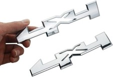 2pcs Chrome For Silverado Sierra 1500 2500hd 3500hd 4x4 4 X 4 Door Emblem Badge