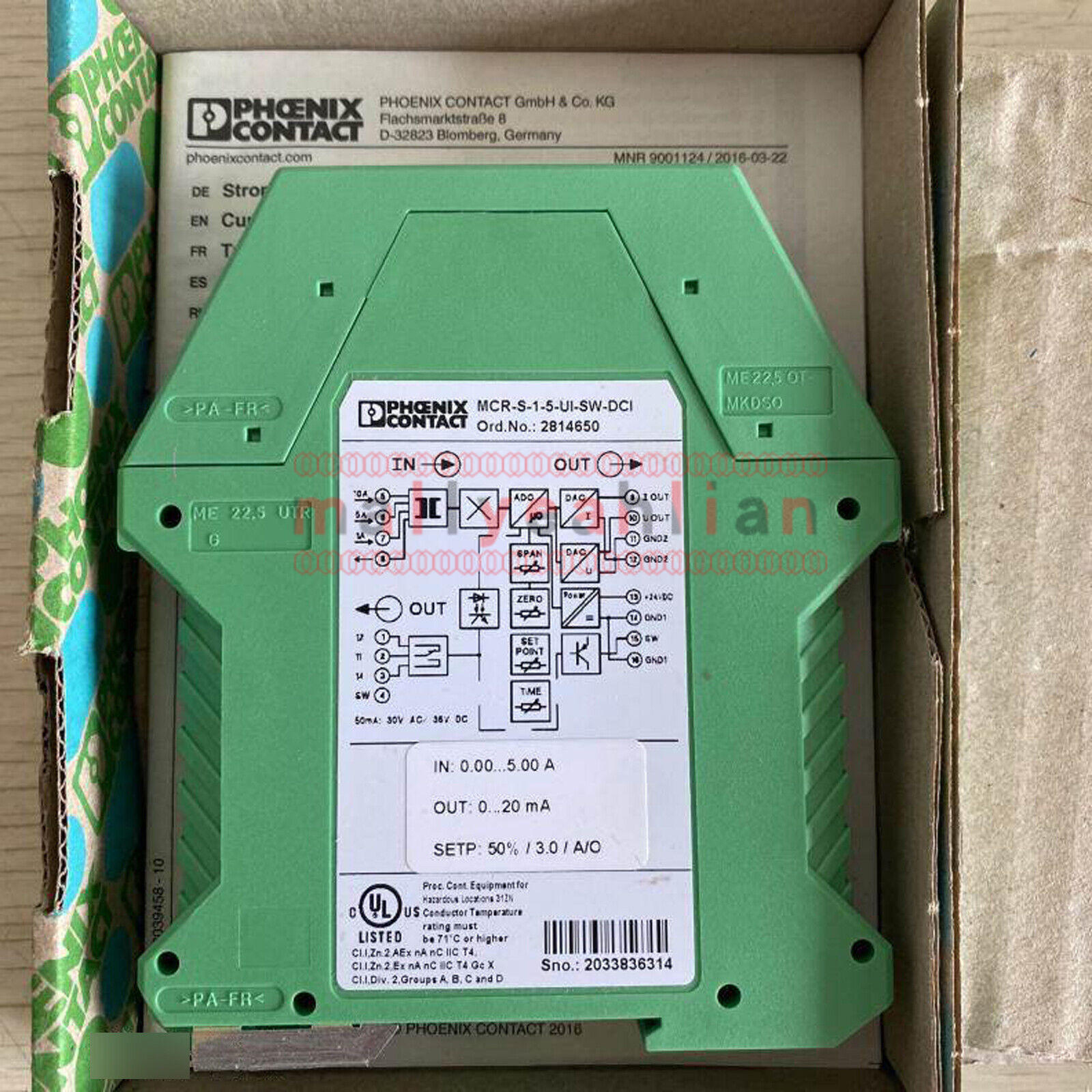 1pcS PHOENIX CONTACT new transmitter MCR-S-1-5-UI-SW-DCI 2814650