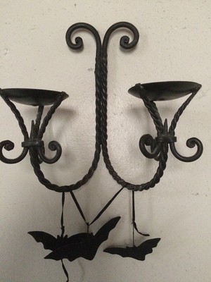 Halloween Haunted Candelabra Iron Candle Holder Braided Ironwork
