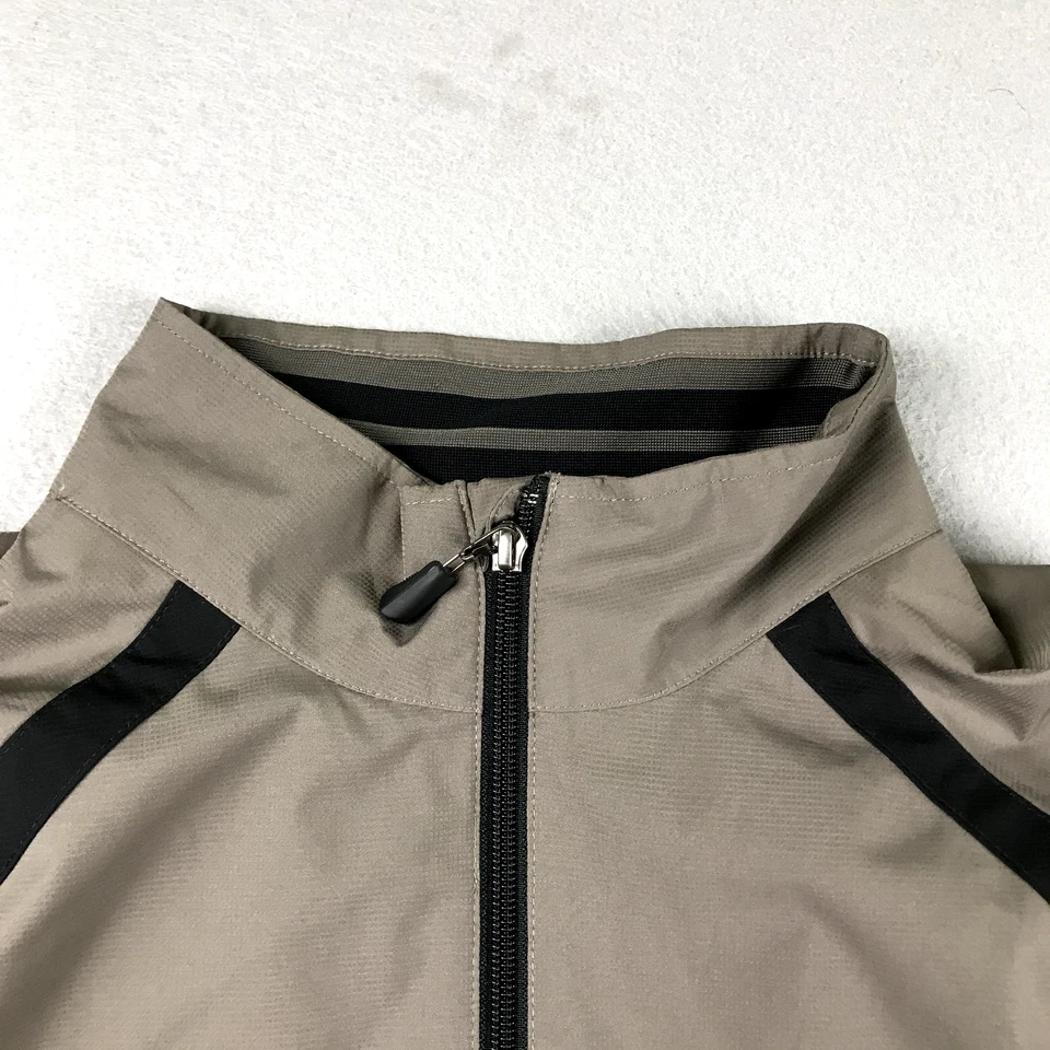 Cutter Buck Jacket Men Medium Brown CB WeatherTec Waterproof Windproof 1/2 Zip - Image 3 of 4